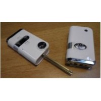 Корпус выкидного ключа для TOYOTA, 2 кнопки, toy43, стиль COROLLA (белый)