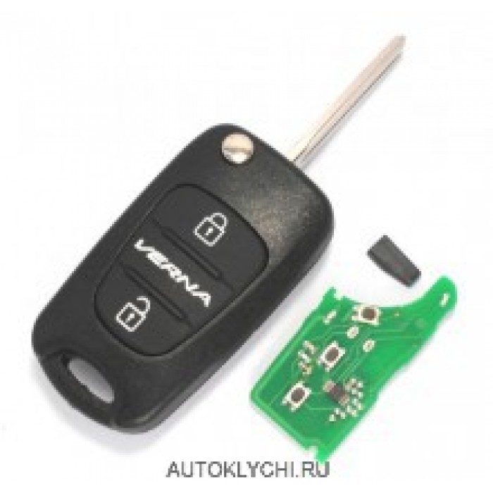 Выкидной ключ для Hyundai VERNA Keyless Entry Fob 433 МГц ID46 Чип (Ключи Hyundai) (код 2717)