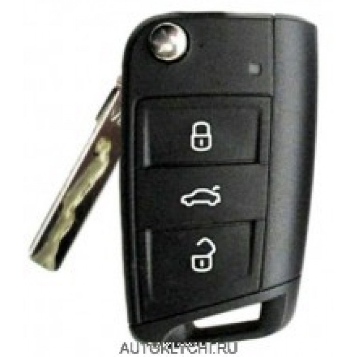 Ключ выкидной для Volkswagen VW Golf 7 мк7 GTI / R Skoda Octavia A7 (Ключи Volkswagen) (код 2544)