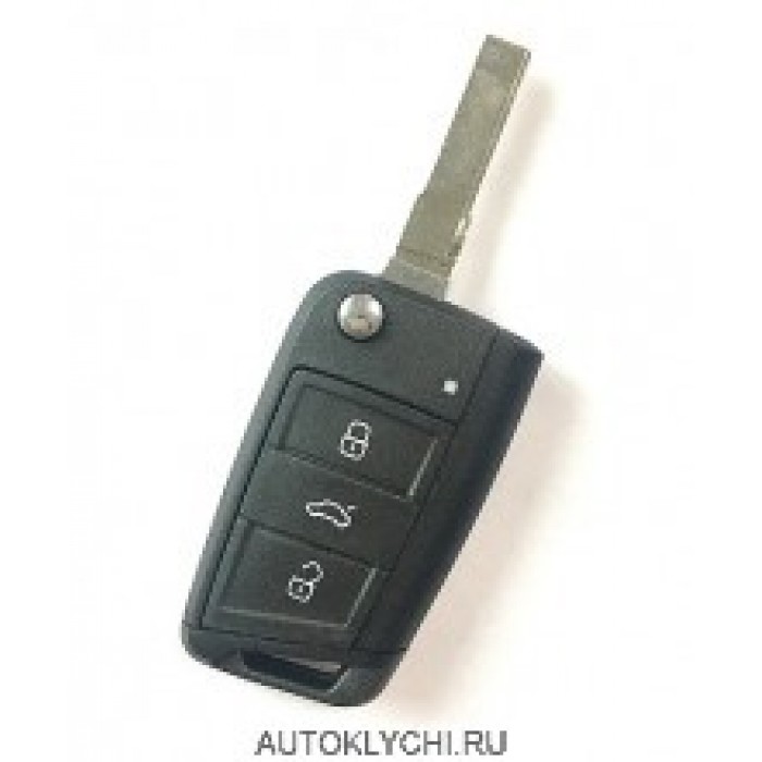 Корпус ключа Volkswagen VW Golf-7 GTI MK7 Skoda Octavia A7 (Ключи Volkswagen) (код 2947)